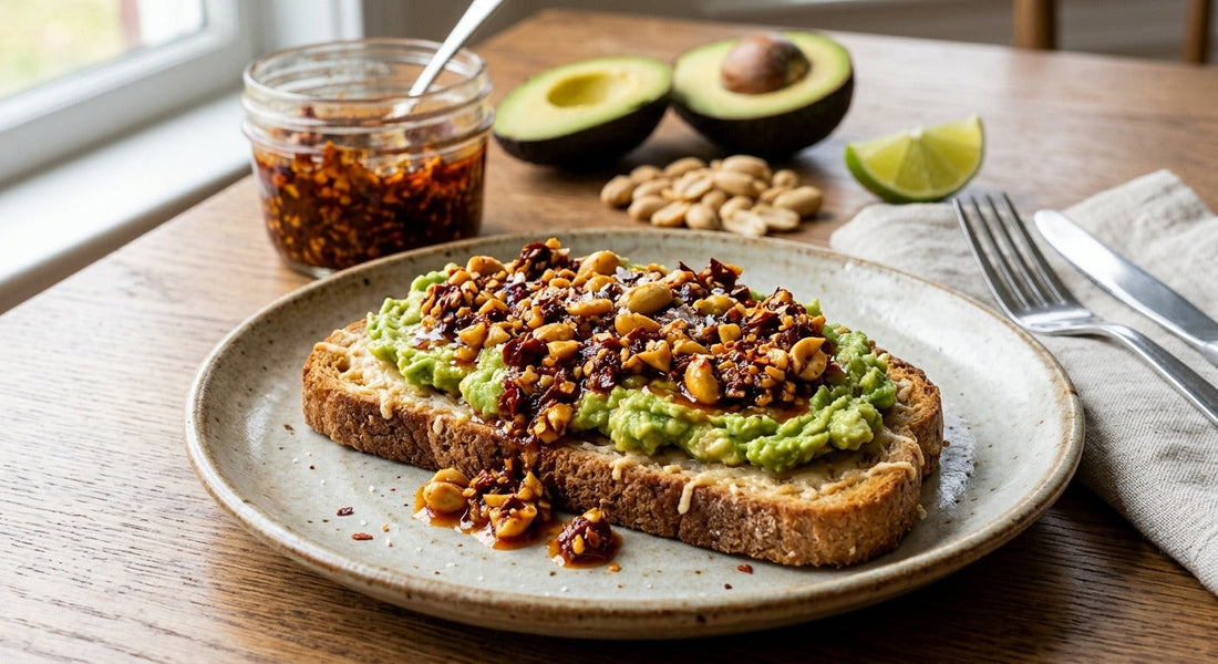 Avocado Toast with Peanut Salsa Macha